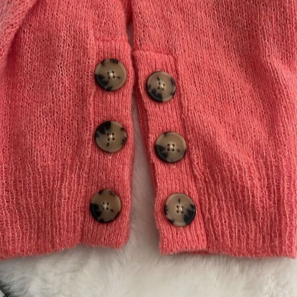 New! JOIE Wool Blend Namio Sweater Button Detail Color: Rose Size Large - Picture 14 of 15